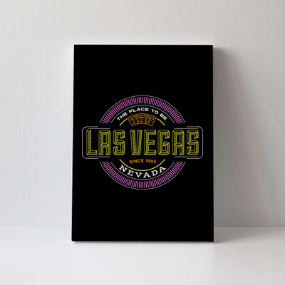 Las Vegas Retro Neon Logo Canvas