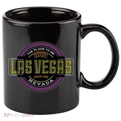 Las Vegas Retro Neon Logo 11oz C Handle Ceramic Mug