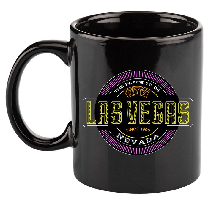 Las Vegas Retro Neon Logo 11oz C Handle Ceramic Mug