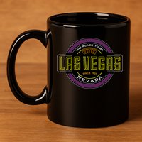 Las Vegas Retro Neon Logo 11oz C Handle Ceramic Mug