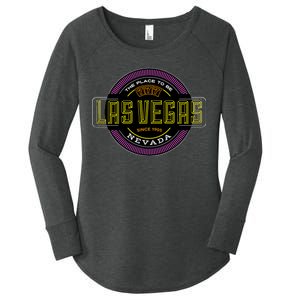 Las Vegas Retro Neon Logo Women's Perfect Tri Tunic Long Sleeve Shirt