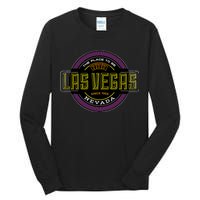 Las Vegas Retro Neon Logo Tall Long Sleeve T-Shirt