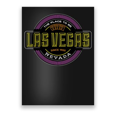 Las Vegas Retro Neon Logo Poster