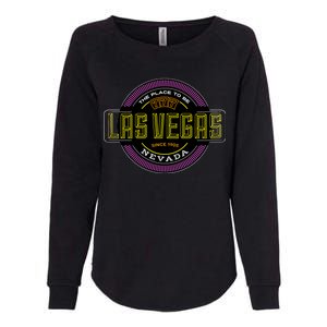 Las Vegas Retro Neon Logo Womens California Wash Sweatshirt