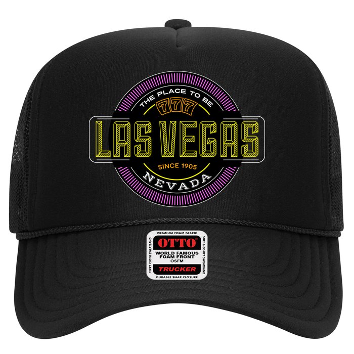 Las Vegas Retro Neon Logo Trucker Hat