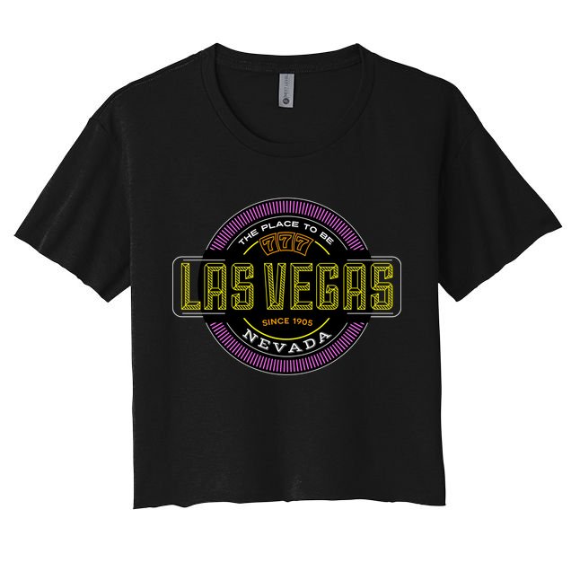 Las Vegas Retro Neon Logo Crop Top