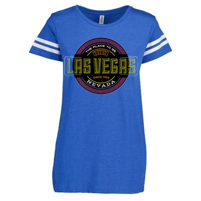 Las Vegas Retro Neon Logo Enza Ladies Jersey Football T-Shirt