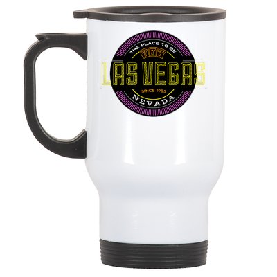 Las Vegas Retro Neon Logo Stainless Steel Travel Mug