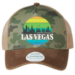 Las Vegas Retro Skyline Legacy Tie Dye Trucker Hat