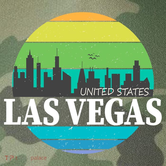 Las Vegas Retro Skyline Legacy Tie Dye Trucker Hat
