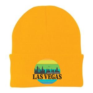 Las Vegas Retro Skyline Knit Cap Winter Beanie