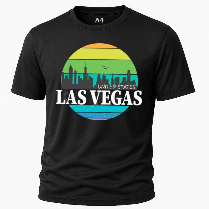 Las Vegas Retro Skyline Cooling Performance Crew T-Shirt