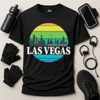 Las Vegas Retro Skyline Cooling Performance Crew T-Shirt