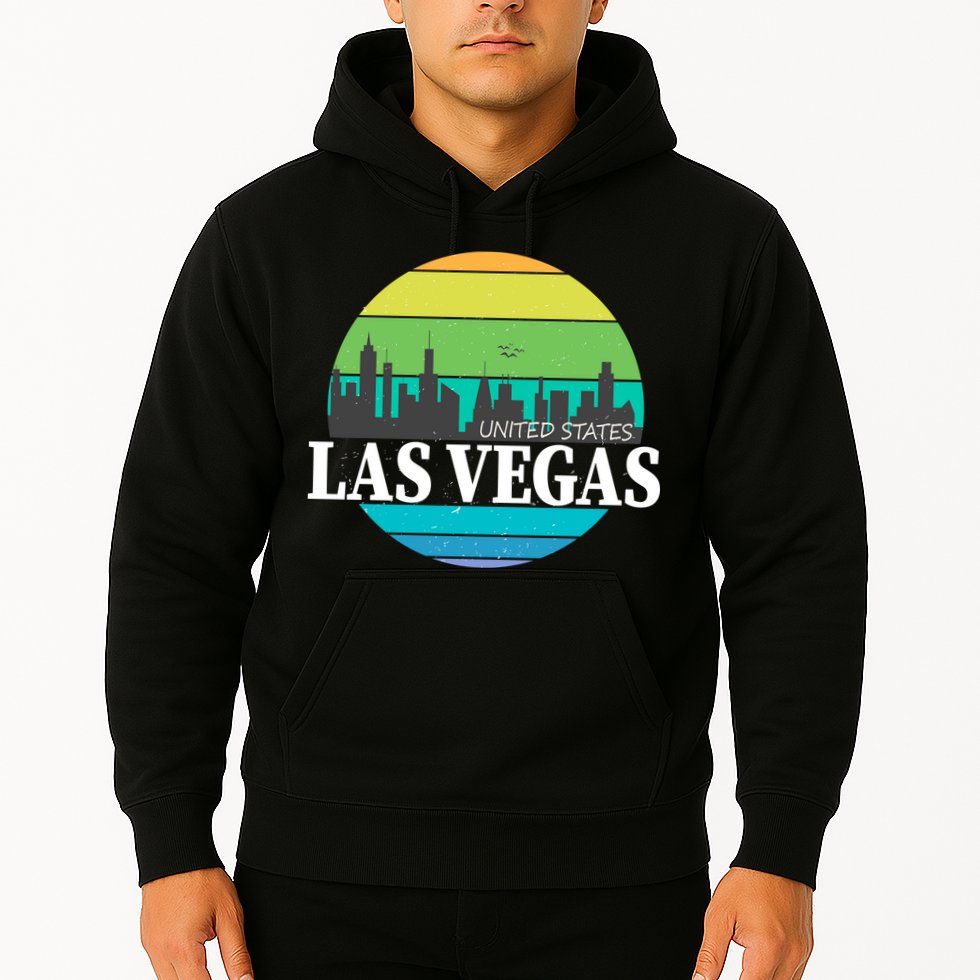 Las Vegas Retro Skyline Hoodie