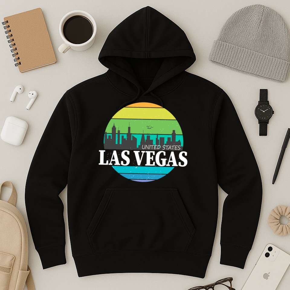 Las Vegas Retro Skyline Hoodie