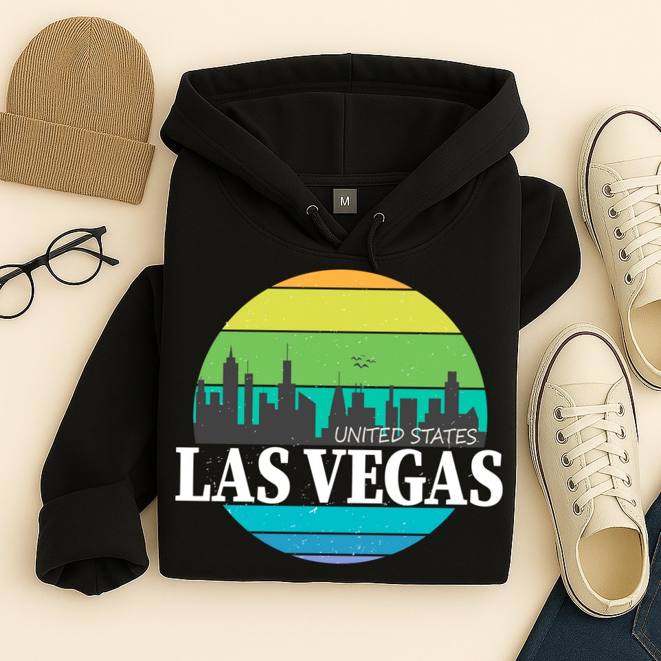 Las Vegas Retro Skyline Hoodie