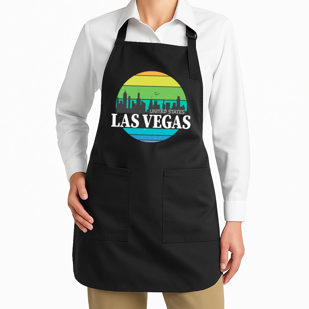 Las Vegas Retro Skyline Apron