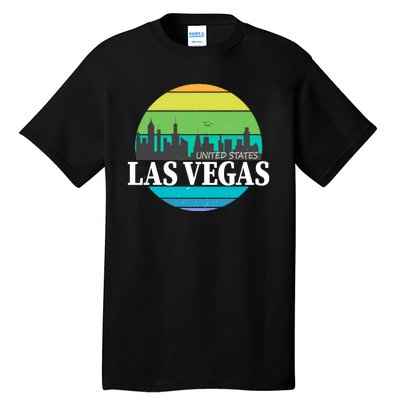 Las Vegas Retro Skyline Tall T-Shirt