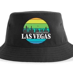 Las Vegas Retro Skyline Sustainable Bucket Hat