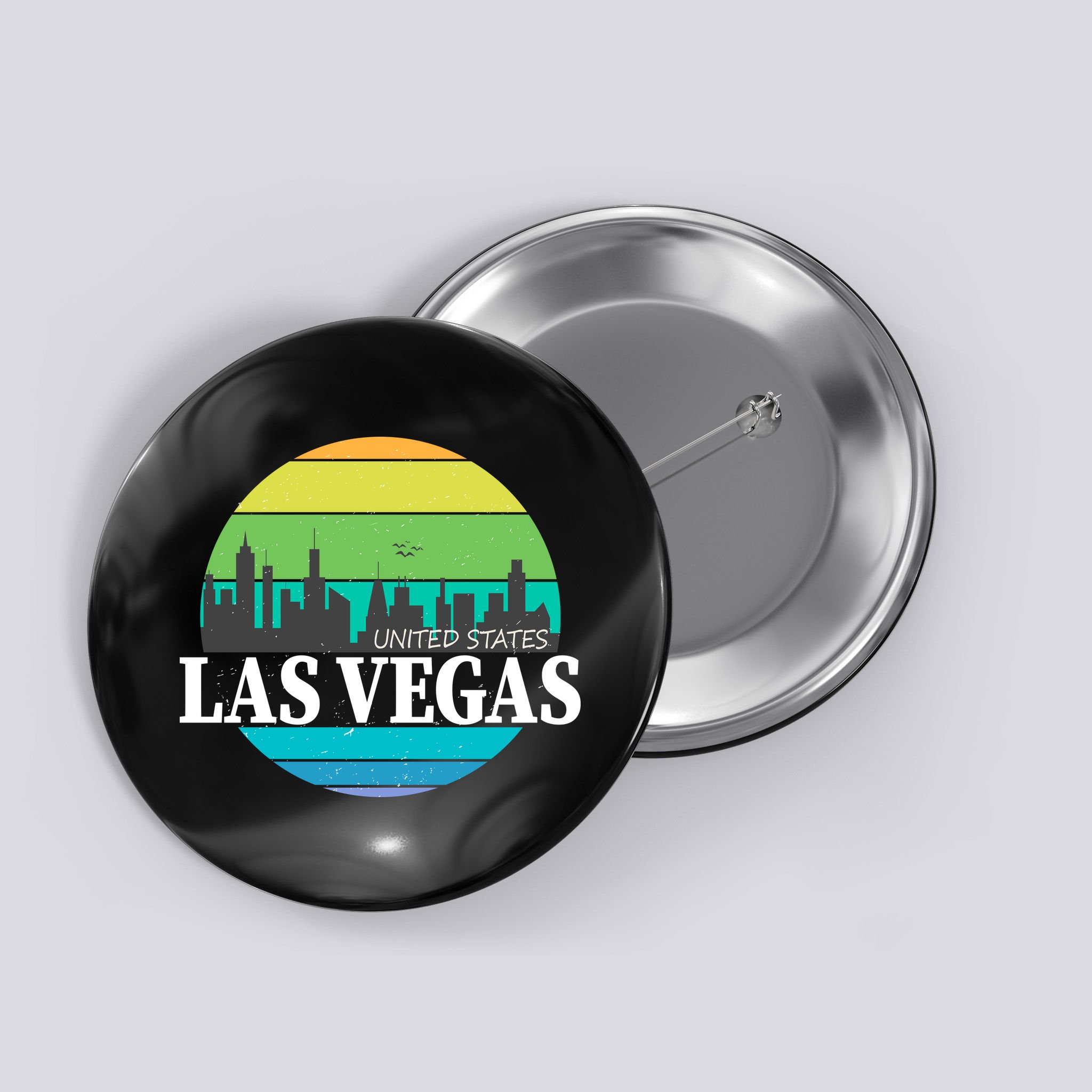 Las Vegas Retro Skyline Button