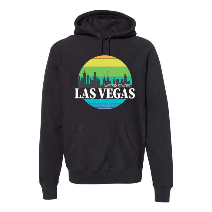 Las Vegas Retro Skyline Premium Hoodie