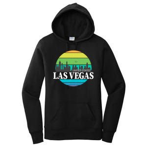 Las Vegas Retro Skyline Women's Pullover Hoodie