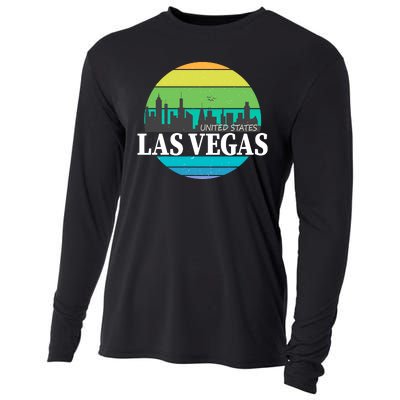 Las Vegas Retro Skyline Cooling Performance Long Sleeve Crew