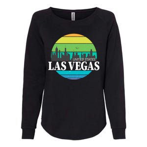 Las Vegas Retro Skyline Womens California Wash Sweatshirt