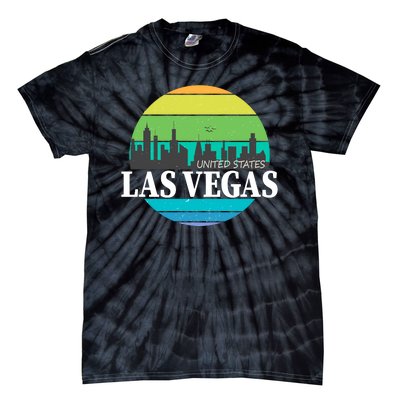 Las Vegas Retro Skyline Tie-Dye T-Shirt