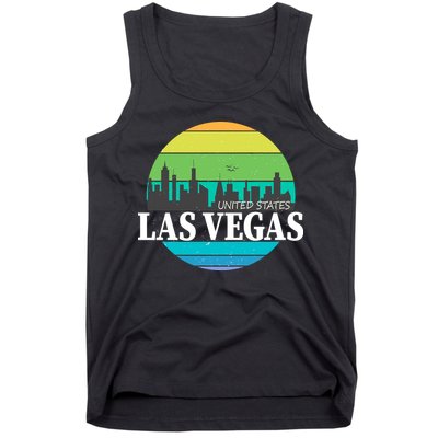 Las Vegas Retro Skyline Tank Top