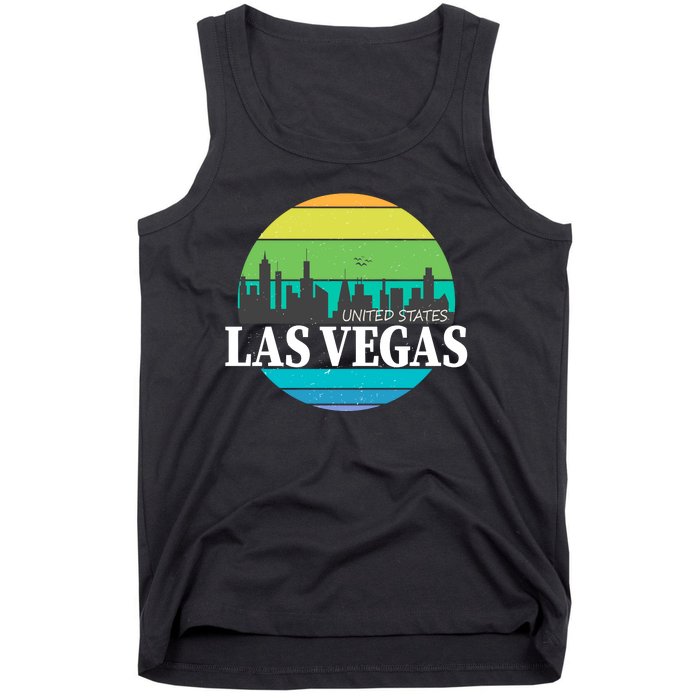 Las Vegas Retro Skyline Tank Top