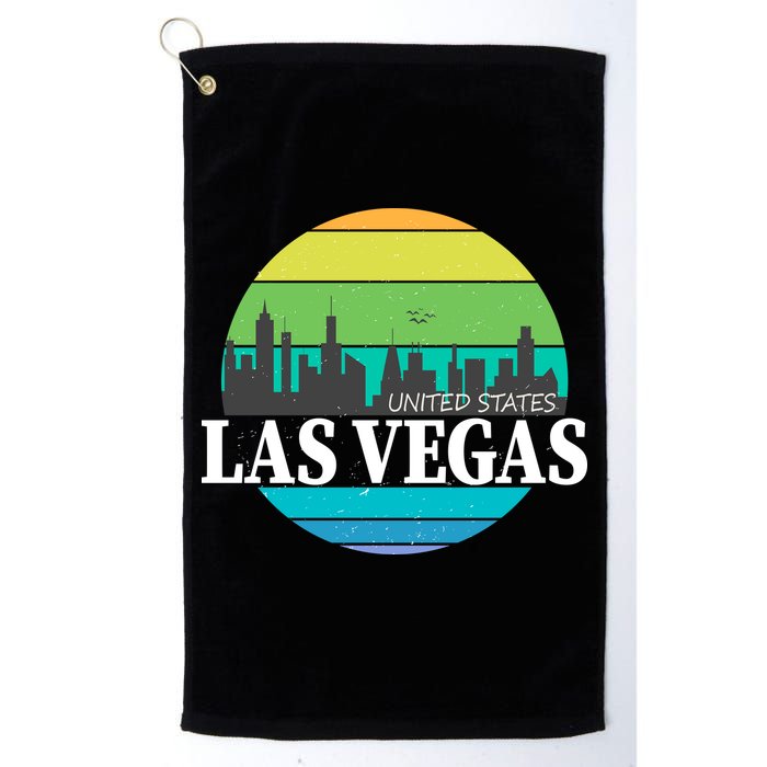 Las Vegas Retro Skyline Golf Towel