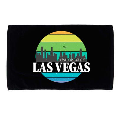 Las Vegas Retro Skyline Microfiber Hand Towel