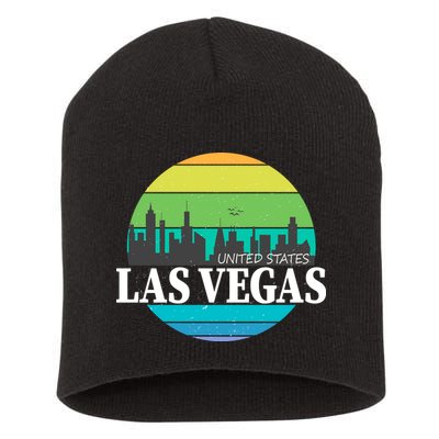 Las Vegas Retro Skyline Short Acrylic Beanie