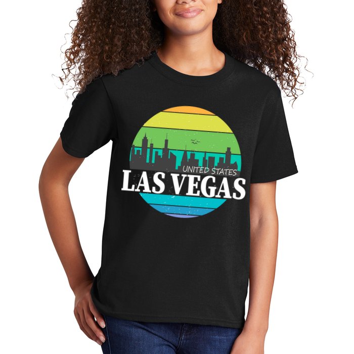 Las Vegas Retro Skyline Kids T-Shirt