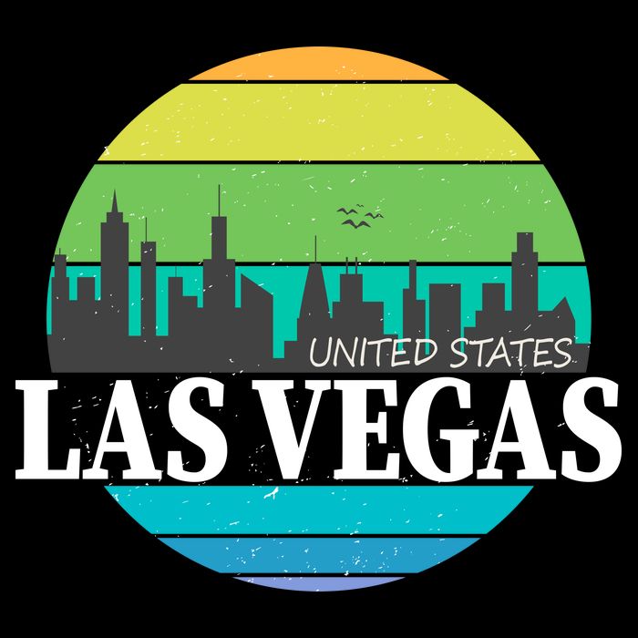 Las Vegas Retro Skyline Kids T-Shirt
