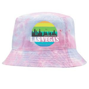 Las Vegas Retro Skyline Tie-Dyed Bucket Hat