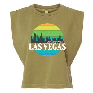 Las Vegas Retro Skyline Garment-Dyed Women's Muscle Tee