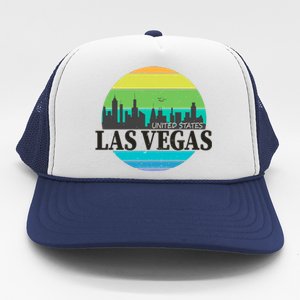 Las Vegas Retro Skyline Trucker Hat