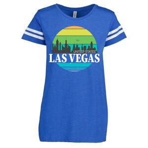 Las Vegas Retro Skyline Enza Ladies Jersey Football T-Shirt