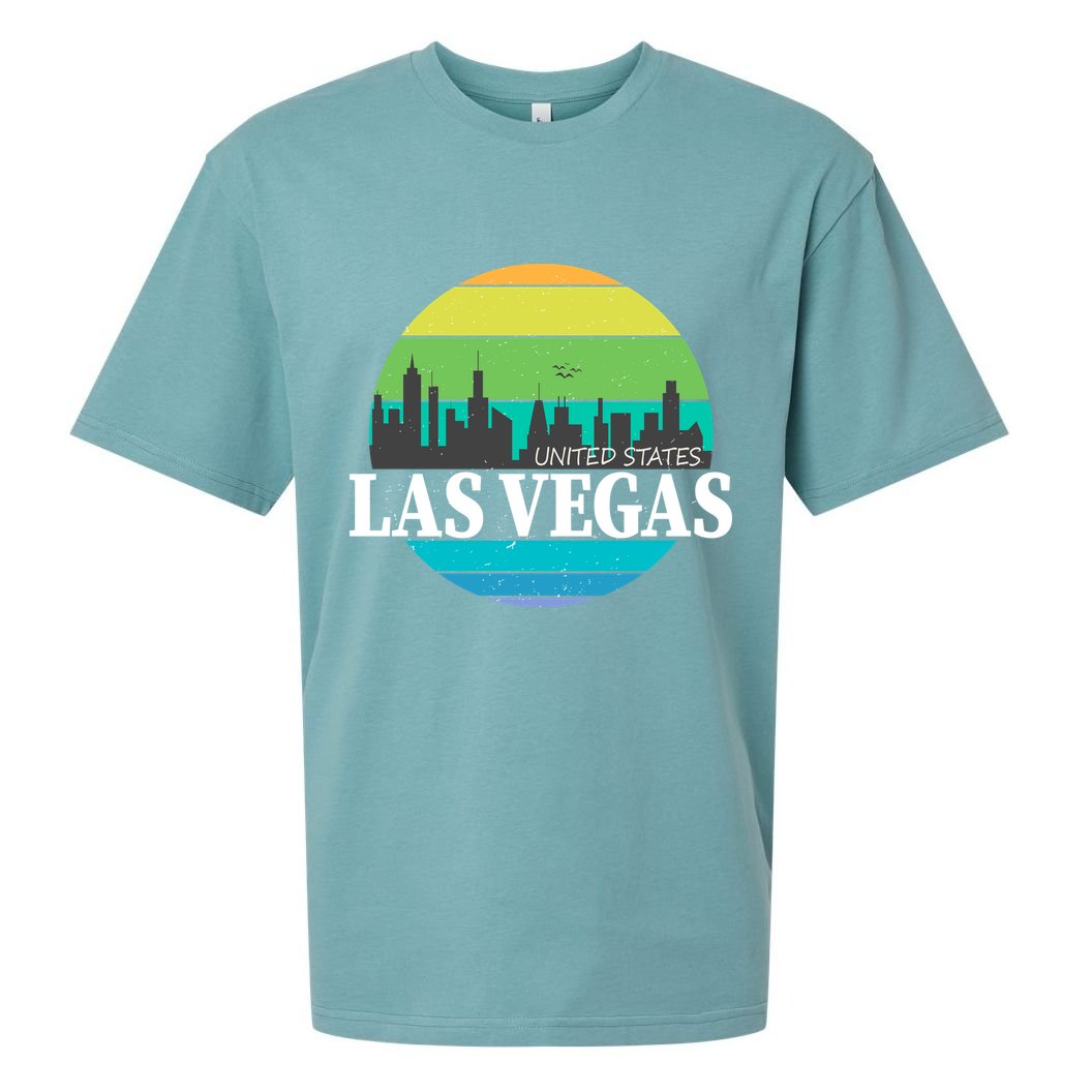 Las Vegas Retro Skyline Sueded Cloud Jersey T-Shirt