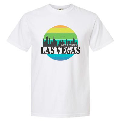 Las Vegas Retro Skyline Garment-Dyed Heavyweight T-Shirt