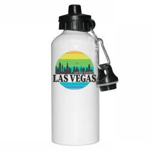 Las Vegas Retro Skyline Aluminum Water Bottle