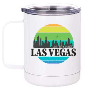 Las Vegas Retro Skyline 12 oz Stainless Steel Tumbler Cup