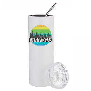 Las Vegas Retro Skyline Stainless Steel Tumbler