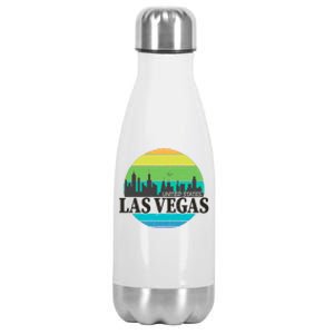 Las Vegas Retro Skyline Stainless Steel Insulated Water Bottle