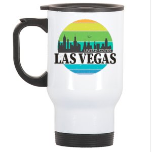 Las Vegas Retro Skyline Stainless Steel Travel Mug