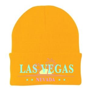 Las Vegas Retro Sunset Palm Trees Knit Cap Winter Beanie