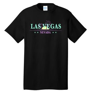 Las Vegas Retro Sunset Palm Trees Tall T-Shirt