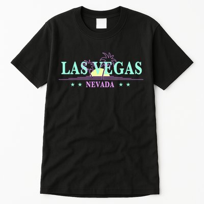 Las Vegas Retro Sunset Palm Trees Tall T-Shirt